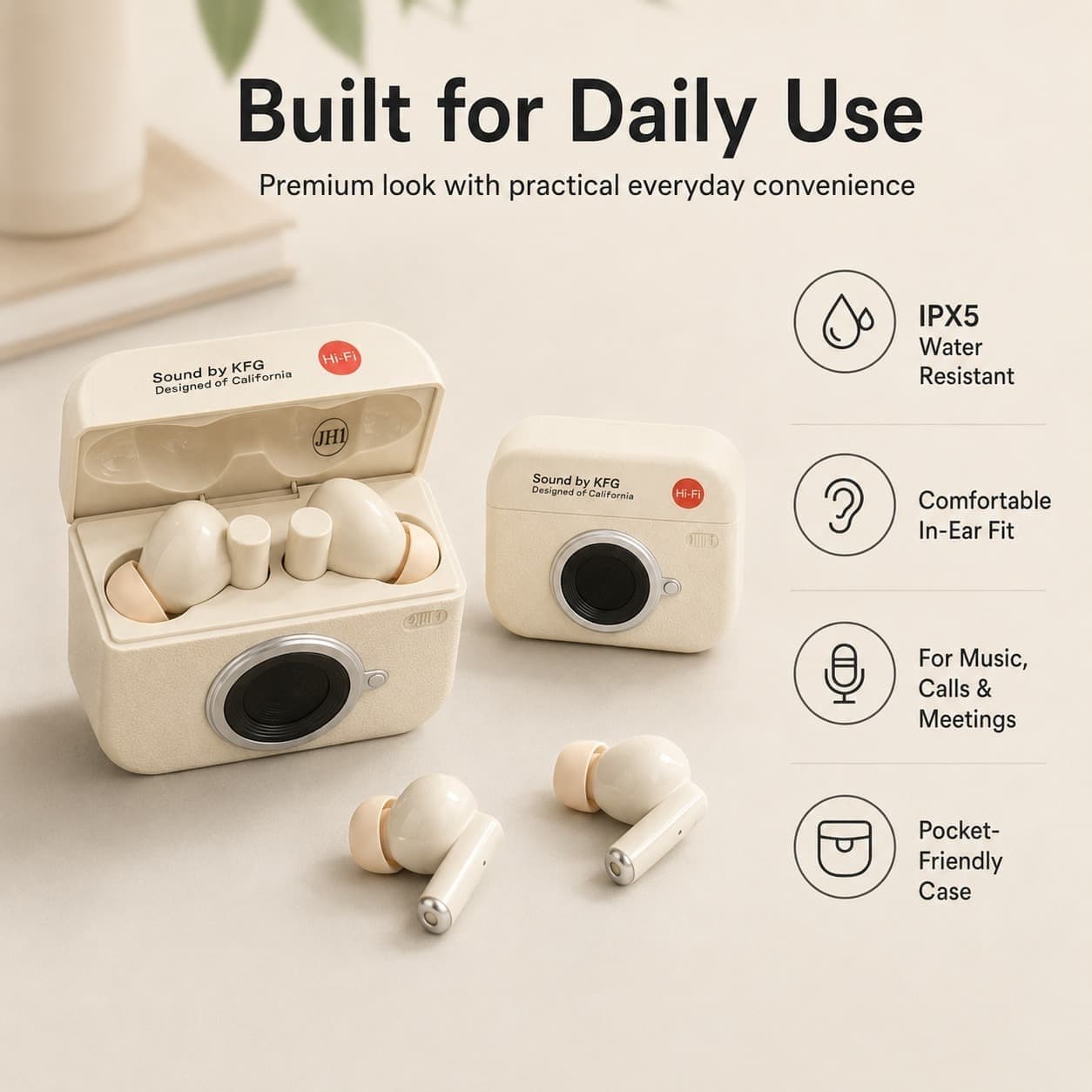 Retro Camera Bluetooth Earbuds 4